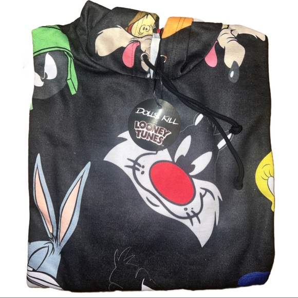 24 hr. SALE 🙌🏼NWT - Dolls Kill x Looney Tunes Oversized Hooded Sweatshirt - Picture 4 of 10